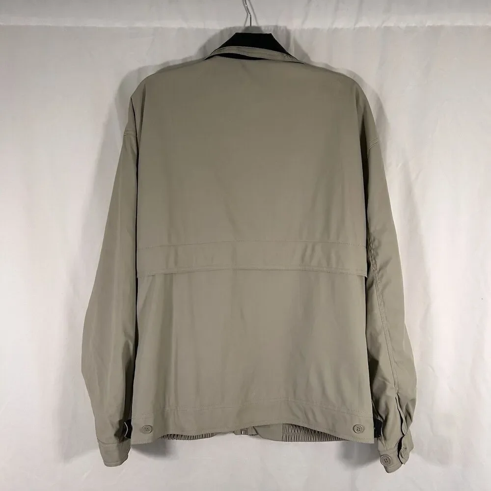 United State Olympic Committee Jacket Mens Medium Beige Full Zip Collared Pocket